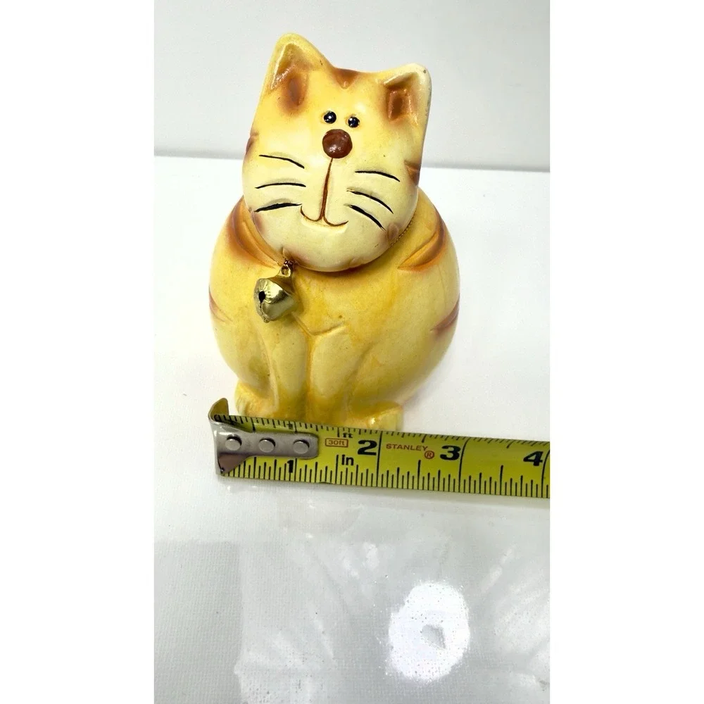 Vintage Ceramic Orange Tabby Cat Figurine